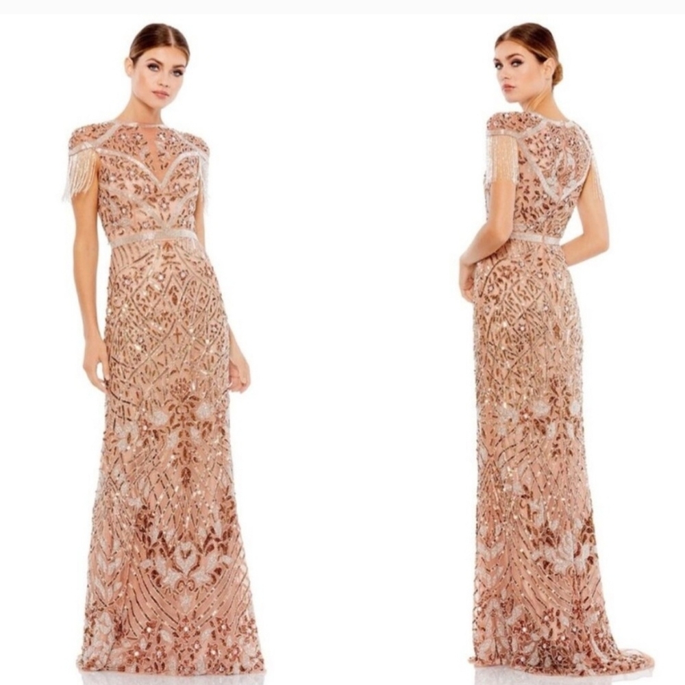Elegant Beaded Evening Gown